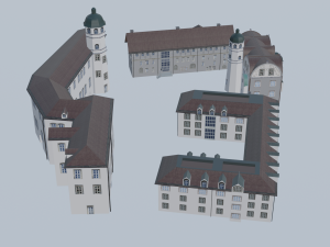 3d church-castel building collection pack 3D Model