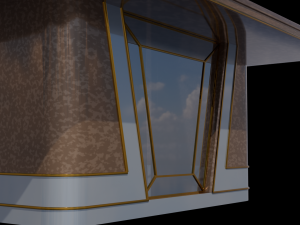Golden Luxe Dining Table Elegance Modello 3D