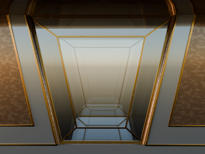 Golden Luxe Dining Table Elegance Modello 3D
