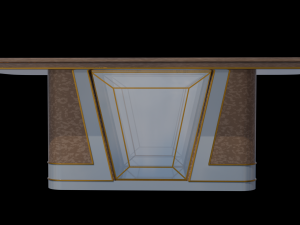 Golden Luxe Dining Table Elegance Modello 3D