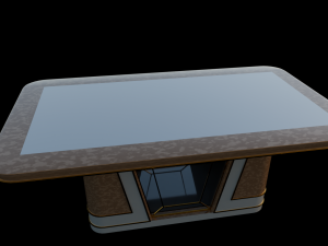 Golden Luxe Dining Table Elegance Modello 3D
