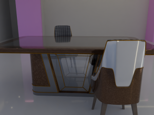 Golden Luxe Dining Table Elegance Modello 3D