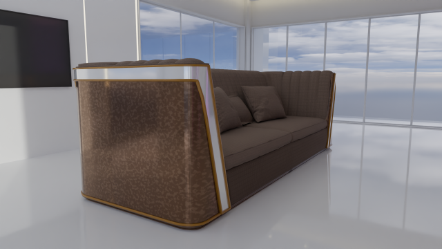 Royal Comfort Haven Sofa 3D 模型 .c4d .max .obj .3ds .fbx .stl .blend 