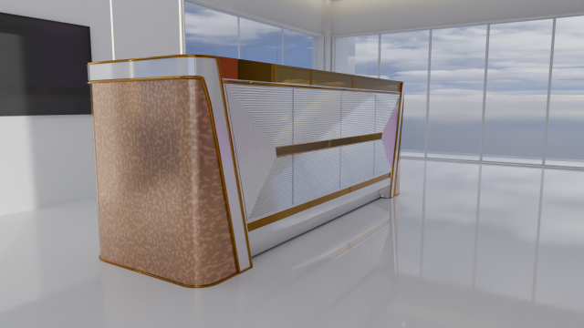 Golden Executive Desk Elegance 3D Model .c4d .max .obj .3ds .fbx .stl .blend 