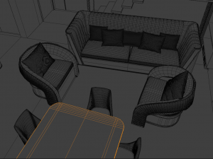 Royal Luxe Living Collection 3D Model