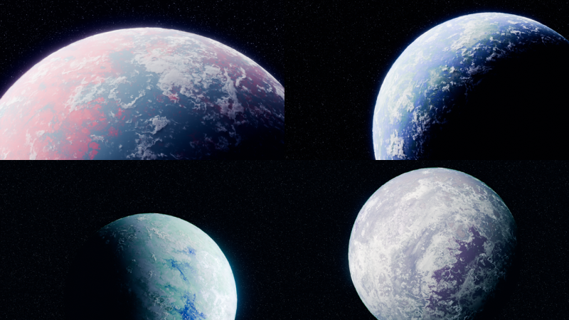 Customizable Realistic 3D Planet Model 3D 模型 .c4d .max .obj .3ds .fbx .stl .blend 