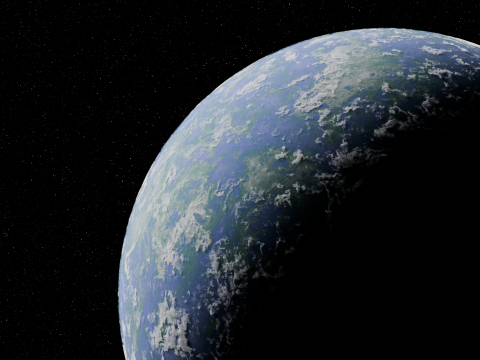 Customizable Realistic 3D Planet Model 3D 模型