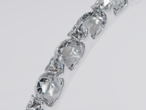 Platinum Ring with Square Dimond 3D मॉडल
