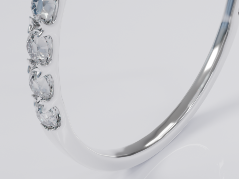 Platinum Ring with Square Dimond 3D मॉडल