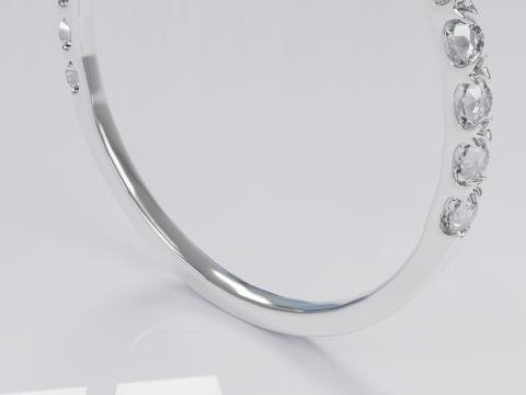 Platinum Ring with Square Dimond 3D मॉडल