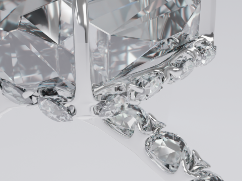 Platinum Ring with Square Dimond 3D मॉडल