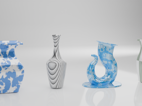S Shape Flower Vass Modelo 3D