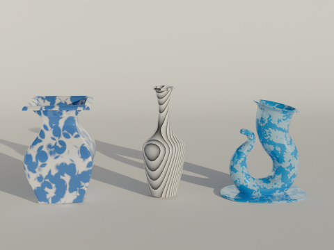 S Shape Flower Vass Modelo 3D