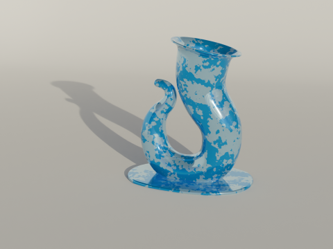 S Shape Flower Vass Modelo 3D