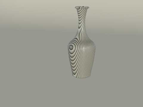 S Shape Flower Vass Modelo 3D