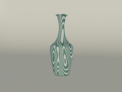 S Shape Flower Vass Modelo 3D