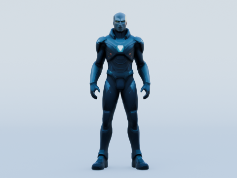 Sci-Fi Warrior 3D मॉडल