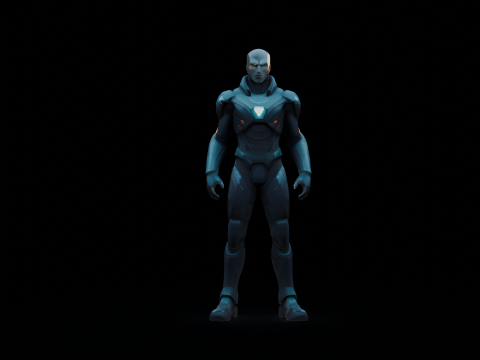 Sci-Fi Warrior 3D 모델