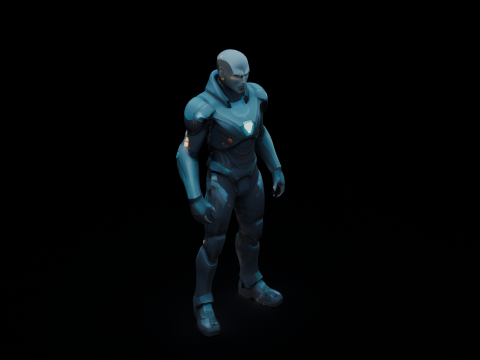 Sci-Fi Warrior 3D 모델
