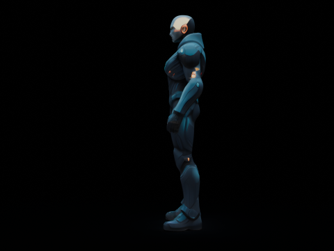 Sci-Fi Warrior 3D 모델