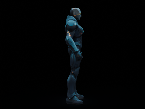 Sci-Fi Warrior 3D 모델