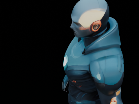 Sci-Fi Warrior 3D 모델