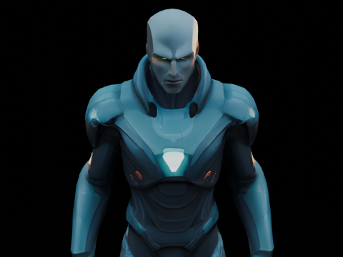 Sci-Fi Warrior 3D 모델