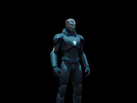 Sci-Fi Warrior 3D 모델