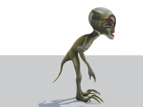 维诺马克 Rigged 外星掠夺者 3D 模型