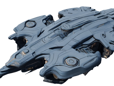 स्टेलर एजिस स्टारशिप हाईपोली पीबीआर 3D मॉडल