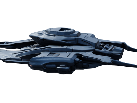 日食幻影星舰 Highpoly PBR 3D 模型