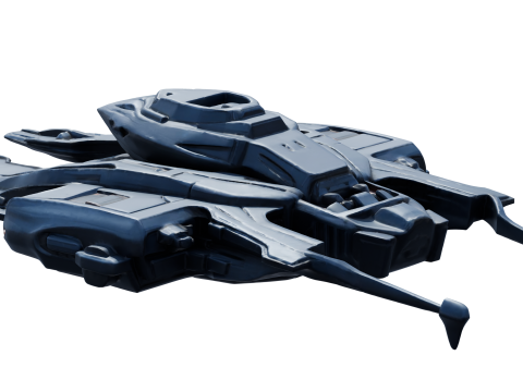 日食幻影星舰 Highpoly PBR 3D 模型