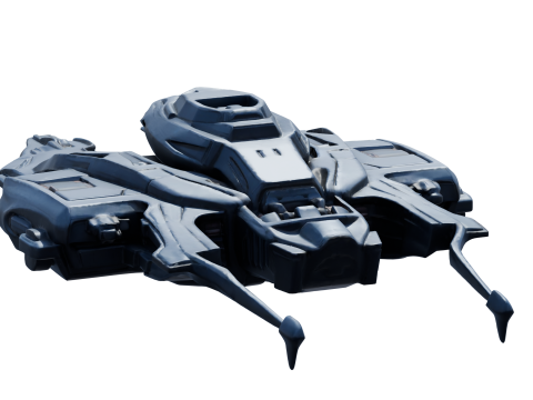 日食幻影星舰 Highpoly PBR 3D 模型