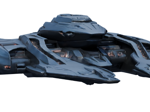 日食幻影星舰 Highpoly PBR 3D 模型