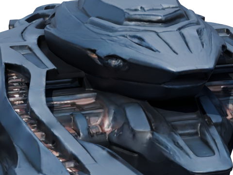 日食幻影星舰 Highpoly PBR 3D 模型