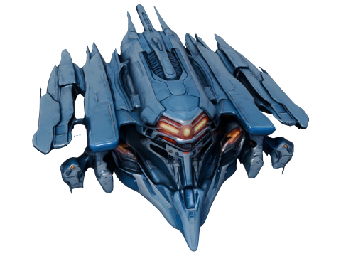 以太打击太空飞船 Lowpoly GameReady PBR 3D 模型