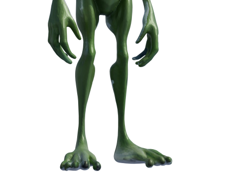 Zerath Uzaylı Karakteri Lowpoly Arma 3D Model