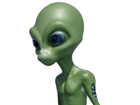 Zerath Uzaylı Karakteri Lowpoly Arma 3D Model