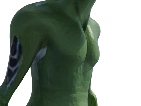 Zerath Uzaylı Karakteri Lowpoly Arma 3D Model