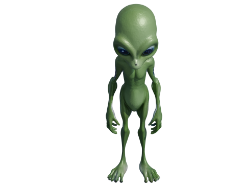 Zerath Uzaylı Karakteri Lowpoly Arma 3D Model