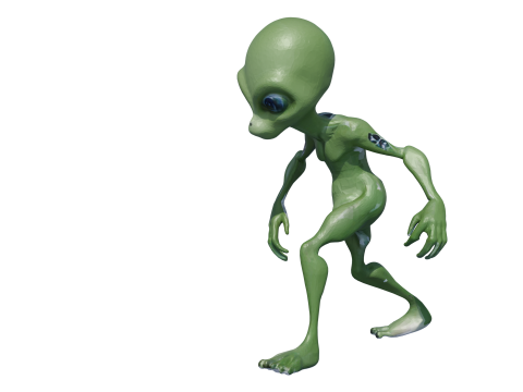 Zerath Uzaylı Karakteri Lowpoly Arma 3D Model