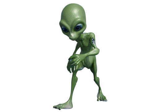 Zerath Uzaylı Karakteri Lowpoly Arma 3D Model