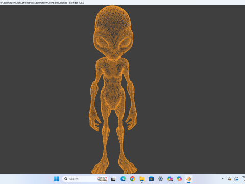 Zerath Uzaylı Karakteri Lowpoly Arma 3D Model