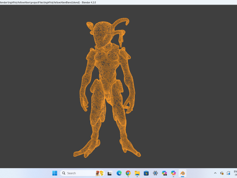 Xerathorn Uzaylı Yaratık Arma 3D Model