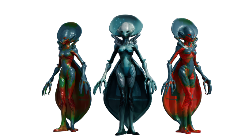 Thalor 심해 외계인 하이폴리 3D 모델 .c4d .max .obj .3ds .fbx .stl .blend 