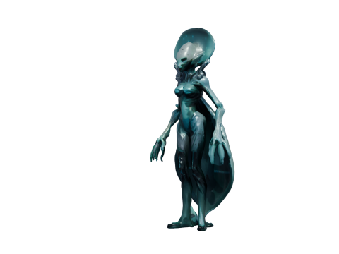 Thalor 심해 외계인 하이폴리 3D 모델