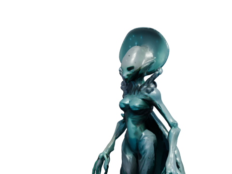 Thalor 심해 외계인 하이폴리 3D 모델