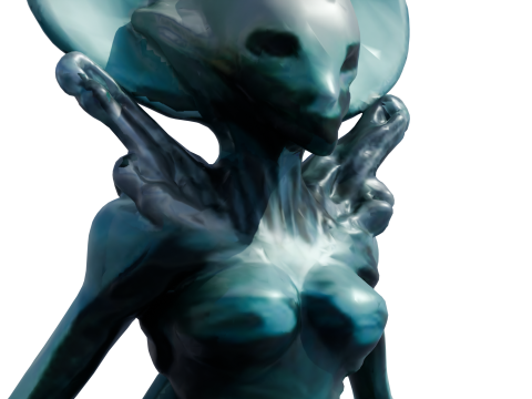 Thalor 심해 외계인 하이폴리 3D 모델