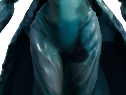 Thalor 심해 외계인 하이폴리 3D 모델