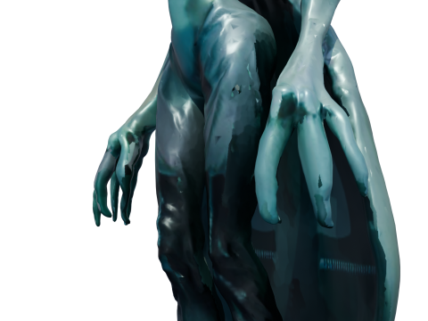 Thalor 심해 외계인 하이폴리 3D 모델